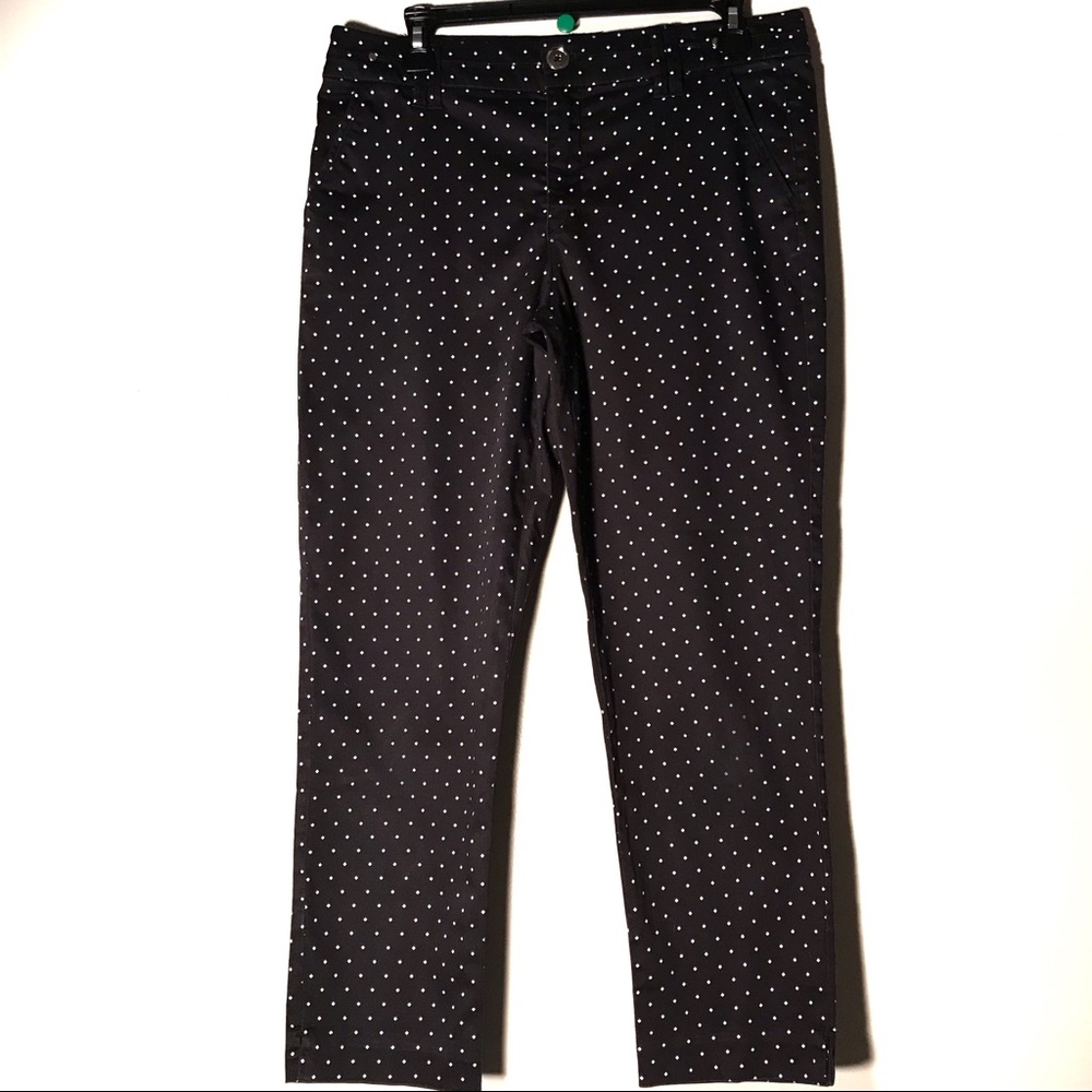 Intro Jonathan Ross Pants Capri Size 8 Black white